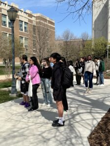 Students attend tour of Marquette University.