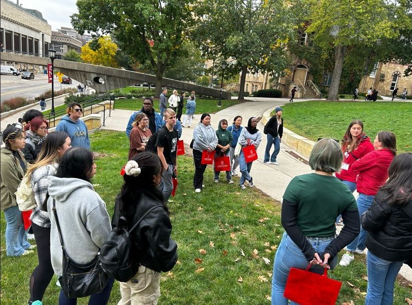 Green Bay West High School students tour UW-Madison.