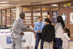 Principal welcomes families to 8th grade welcome night