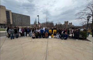 Students at Marquette University tour.