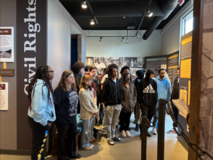 Students inside the Black Holocaust Museum